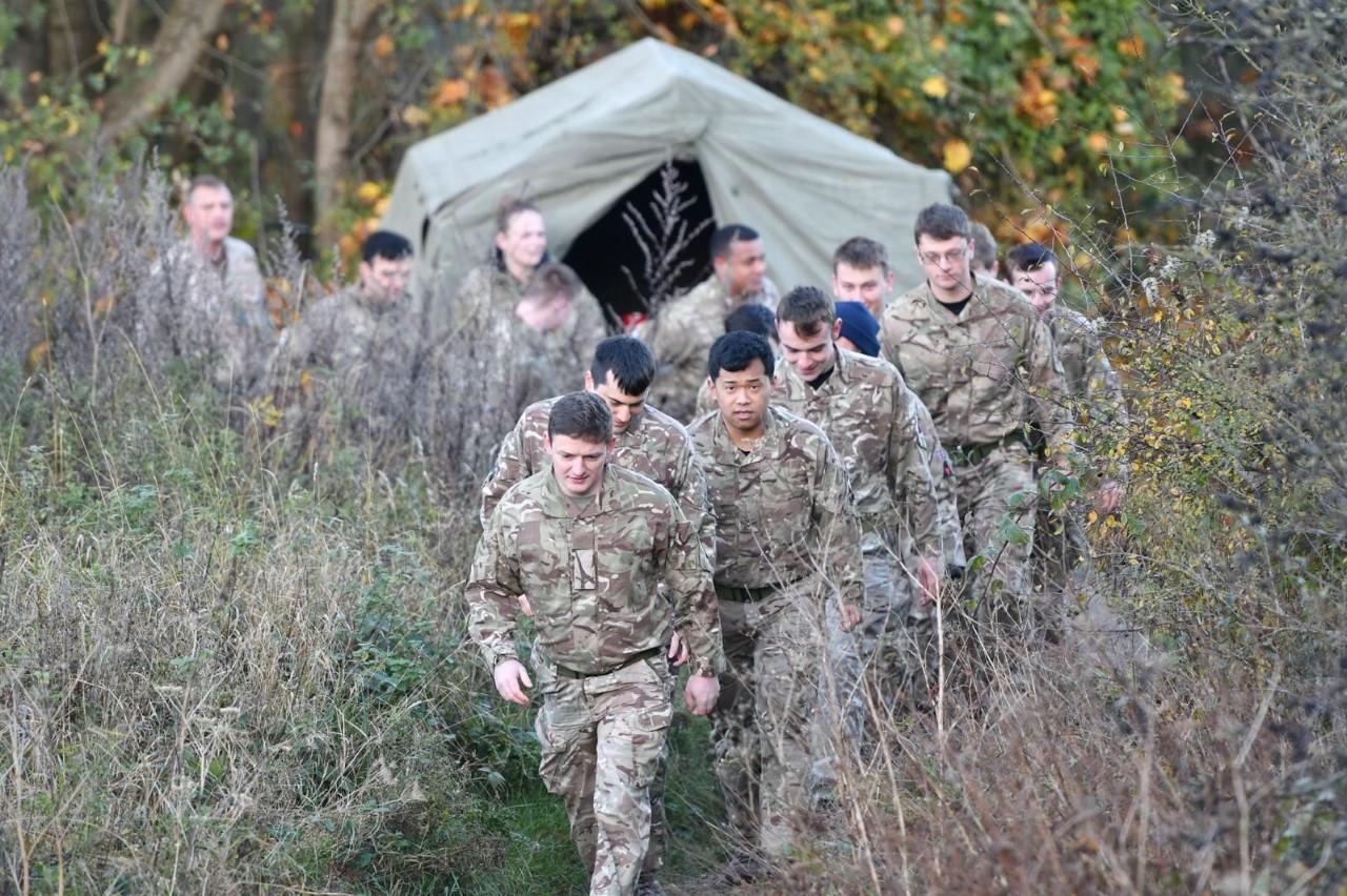 Ex Armoured Climb 228 (Armoured) Signal Squadron climbing Kiwi Hill to raise funds for the Corps Charity